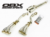 Catted Long Tube Header For 02 thru 04 VW Golf MK4 3.2L VR6 