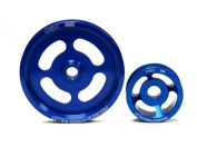 Overdrive Pulley Kit Fits 98 to 02 Honda Accord J30A1 3.0L (Blue, Silver, Red) 