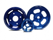 Overdrive Pulley Kit Fits 95 to 98 Nissan 240SX KA24DE 2.4L (Blue, Red, Silver) 